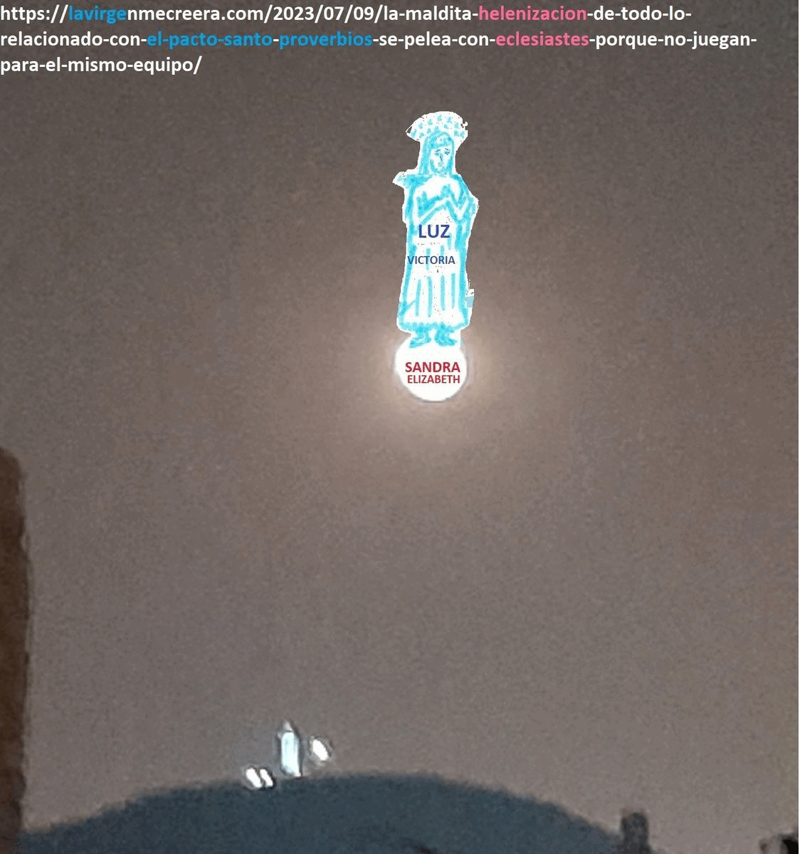 La serpiente es aplastada por la virgen de la puerta