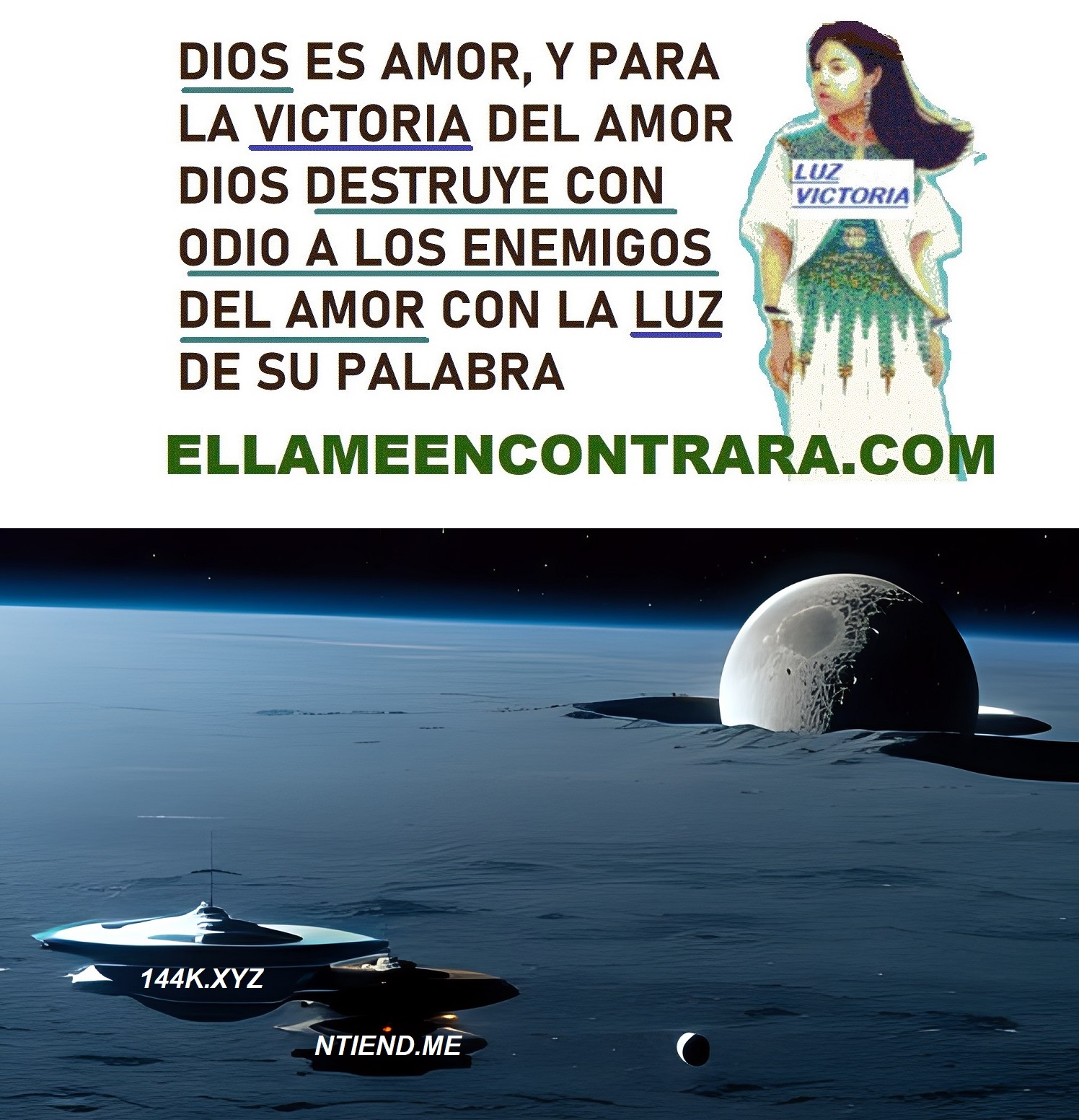 La Luna cayo a tierra la mujer justa vence